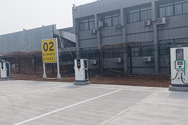 Commercial DC EV charging station installation